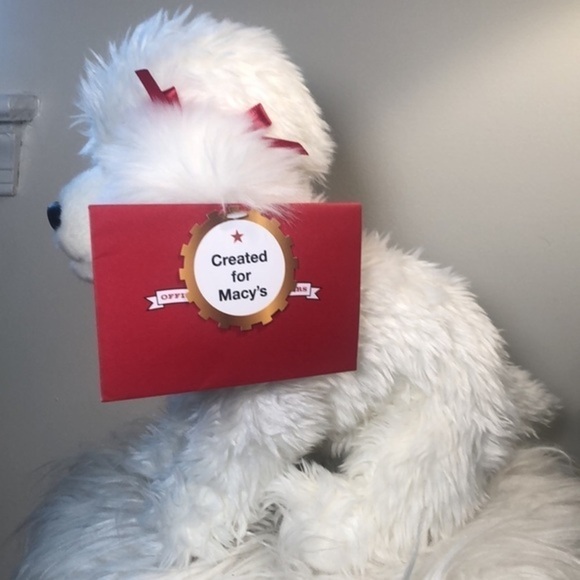 2021 FAO SCHWARTZ | MACY’S FAO Schwartz White Dog + Red Collar & Ear Bows 2021 - Picture 3 of 9